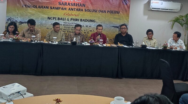 Sarasehan “Pengolahan Sampah antara Solusi dan Polusi”, Saatnya Aksi Nyata melalui Langkah-langkah Konkret