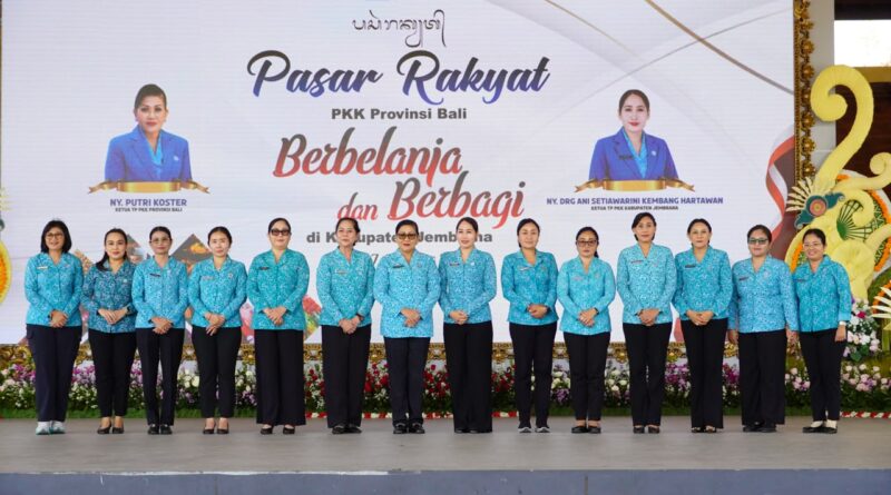 Pasar Rakyat TP PKK Bali di Jembrana, Putri Koster Dorong UMKM dan Berbagi dengan Warga Pasar Rakyat TP PKK Bali di Jembrana, Putri Koster Dorong UMKM dan Berbagi dengan Warga