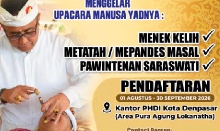 Manusa Yadnya Bersama Gelaran PHDI Denpasar Jadi Solusi dan Ringankan Warga
